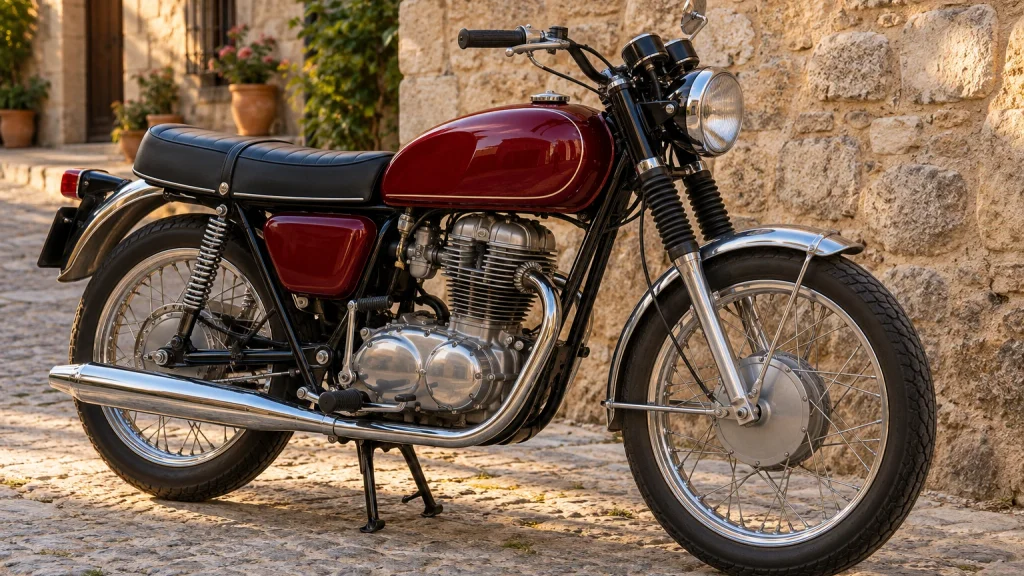 Moto clásica restaurada